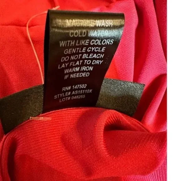 Ashley Stewart bright pink V neck long sleeve slinky bodycon dress NWOT 18/20 - Picture 7 of 8